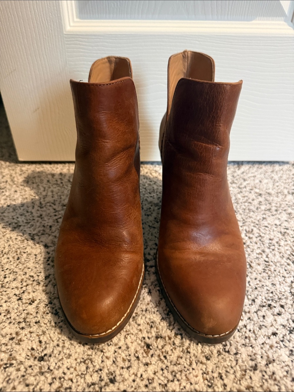 Crown Vintage Women's Brown Leather Ankle Boots